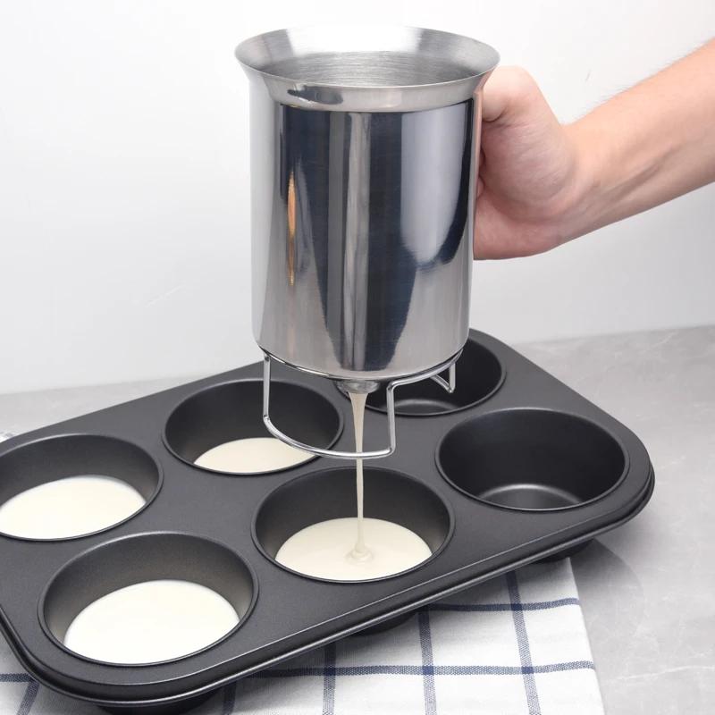 Stainless Steel Professional Pancake Batter With  Kitchen Baking Cupcakes Muffins Batter Dispenser
