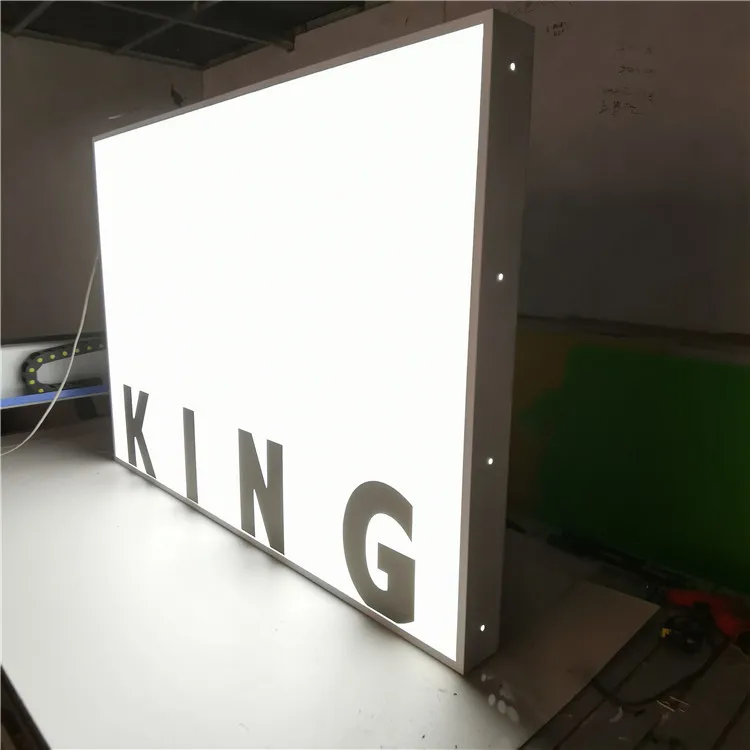 Stainless Steel Shaped Advertising Light Boxes Outdoor Sign
