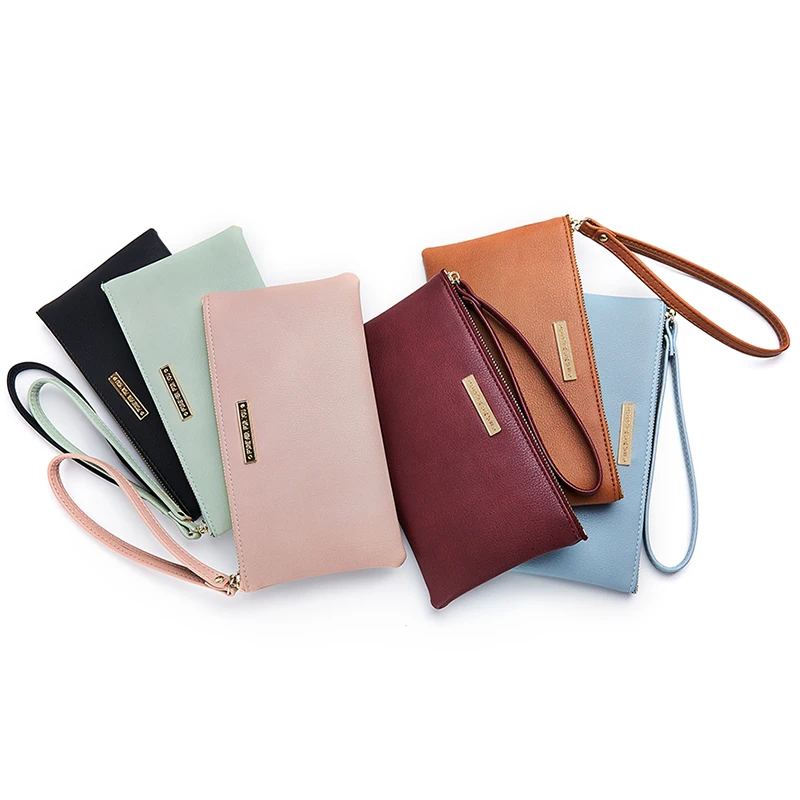 New design Wallet OEM Service High Brand High Quality Fancy PU Women Wrist Wallets