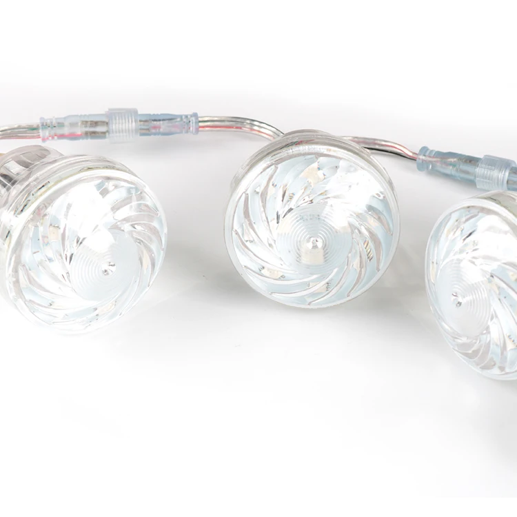 60mm DC24V 6018 Cabochon Led Fairground Decoration Rgb Pixel Led Lights