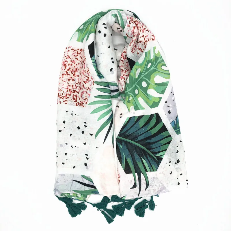Осень-лето 2019, женский шарф с принтом, шаль