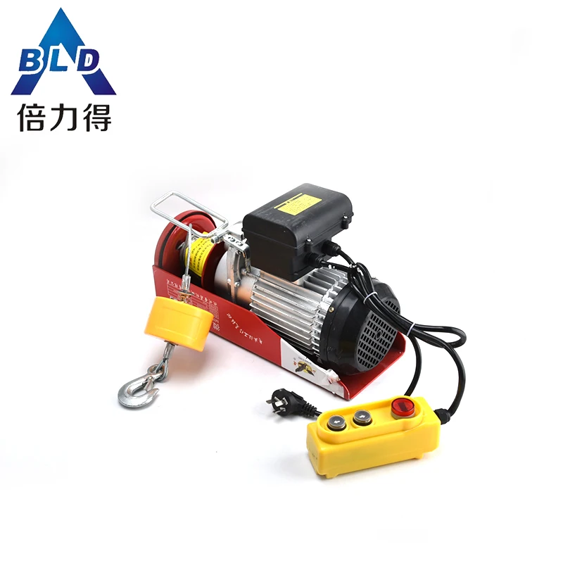 
Mini portable truck boat hargo pulling hoist wire rope electric manual lifting overhead crane pulley hoist with control switch 