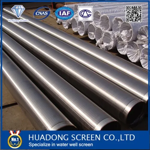 High Performance  Johnson V screen pipes/filtro criba ranura continua