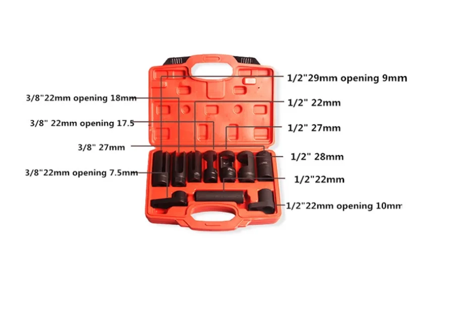 wholesale  10Pcs Diesel Injector Lambda o2 Oxygen Sensor Socket wrench set