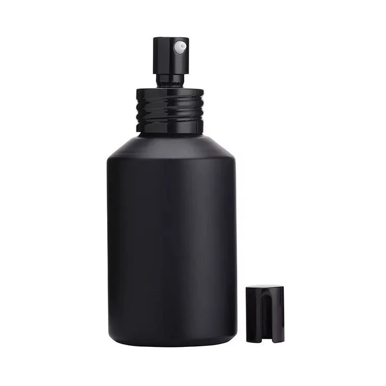 
Matt black 100ml glass spray bottle empty black toner bottle with pump 