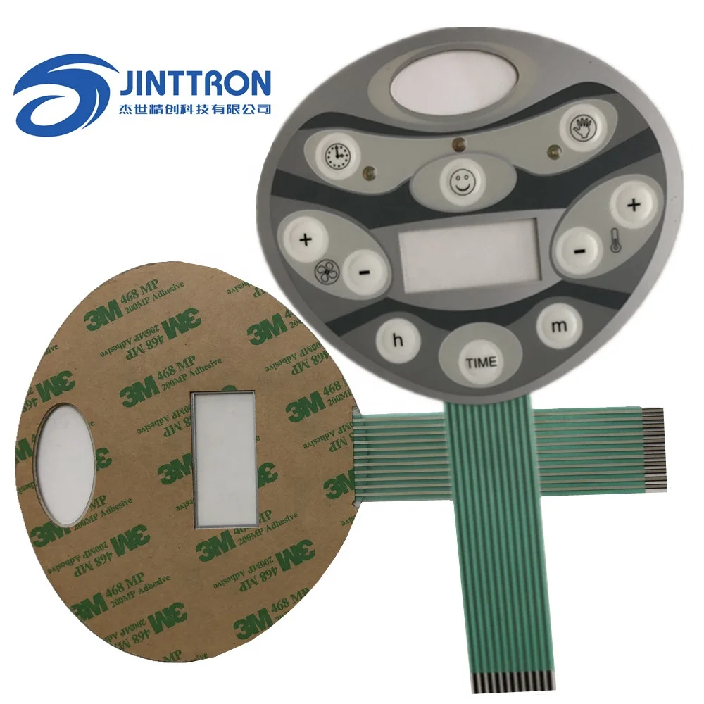 Custom Dustproof Waterproof Gasket PET PC PVC Membrane switch Matrix Tactile Built-in button LED  Keyboard China Suppliers