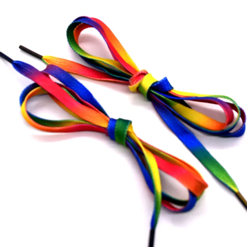 
Bulk Wholesale cheap price rainbow shoelaces with sublimation print 