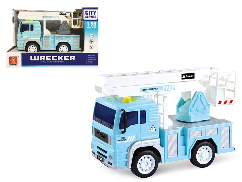 GX1110749 New Plastic Kids Friction Powered Recycling Garbage Toy Truck with Light and Sounds