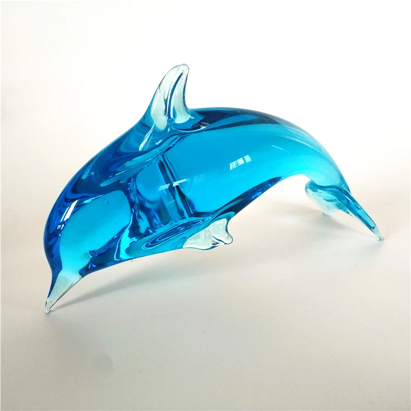 BIG SALE fancy murano glass blue dolphin