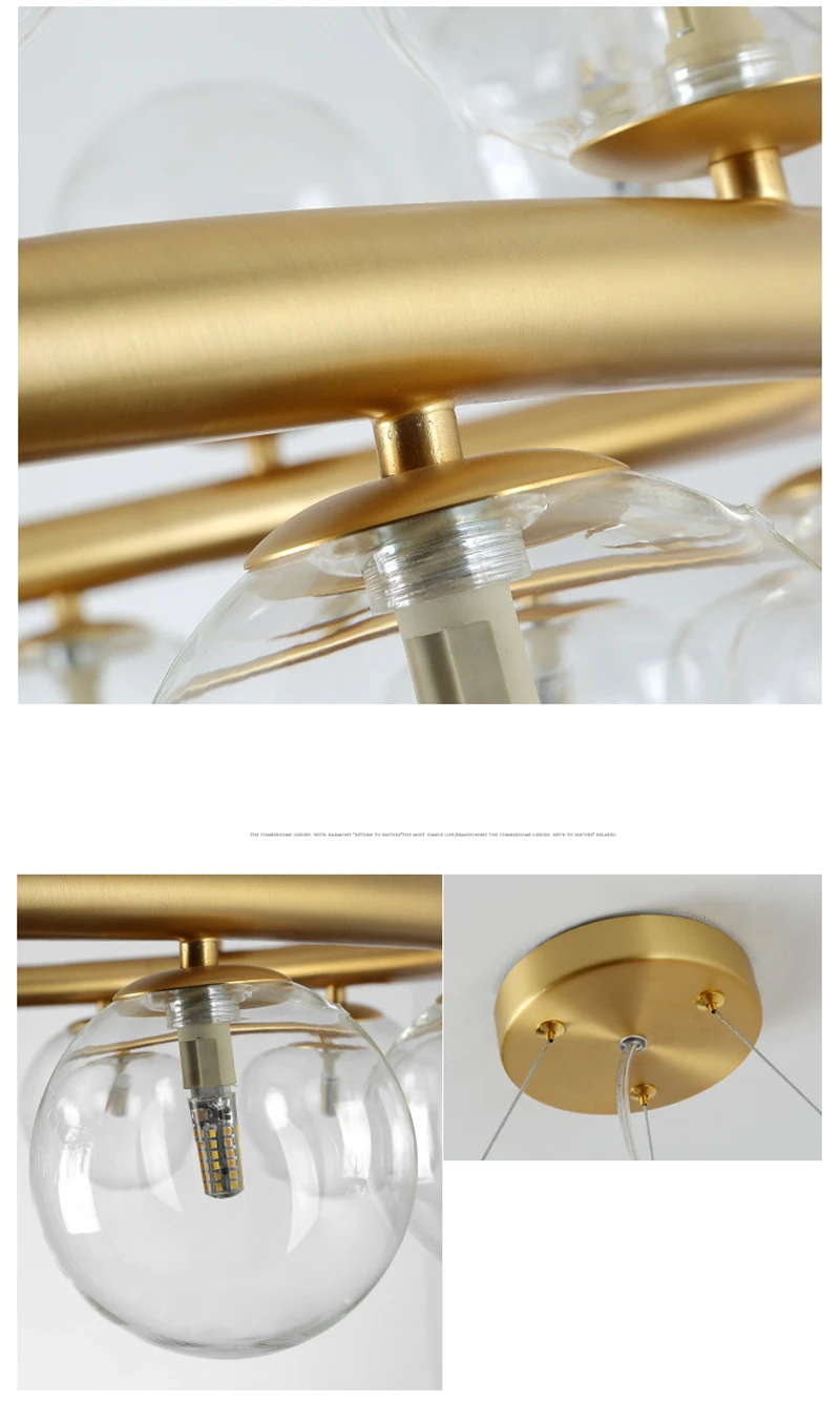 Modern cone glass pendant light Bubble Chandelier Art Glass Bowl Pendant Light