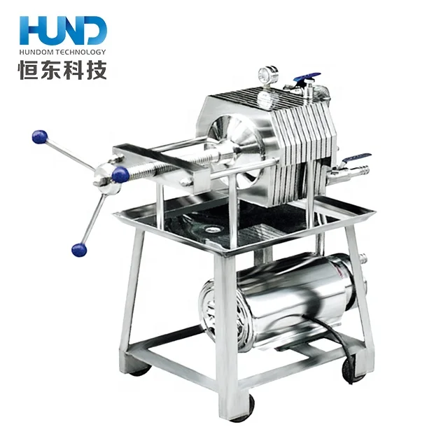 Stainless Steel Beer Plate Frame Filter With Electric Pump/Wine Press Filter/Juice Honey Syrup Filter