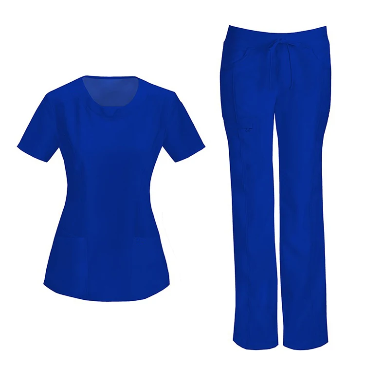
fashionable stretch spandex medical scrubs nursing dental uniform 