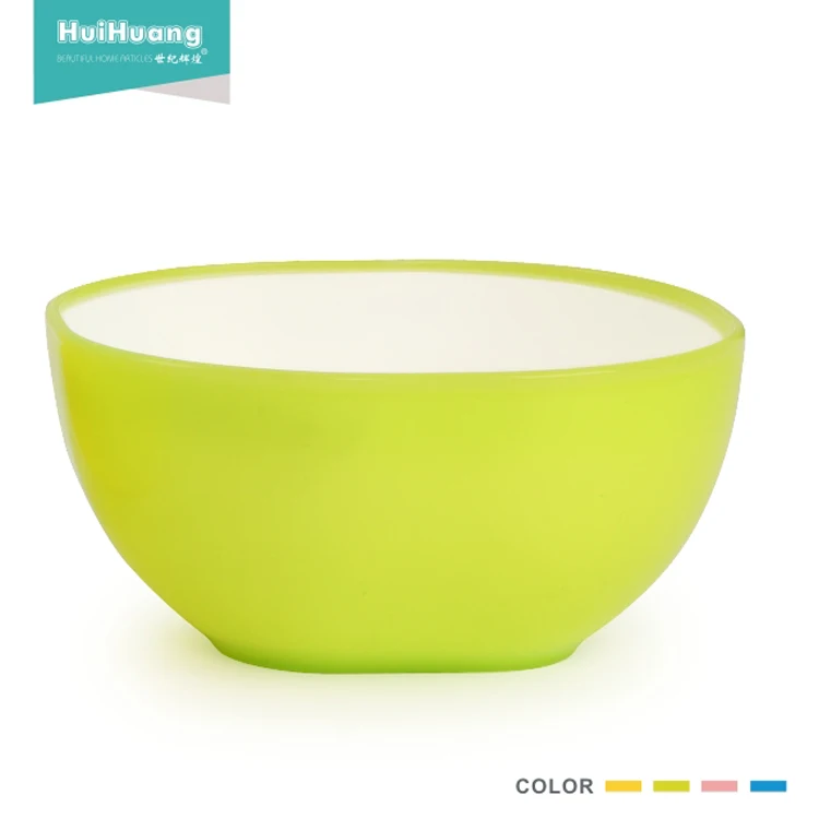 
custom cheap price kitchen microwave colorful PP double color plastic bowl set plastic soup bowl plastic salad bowl 