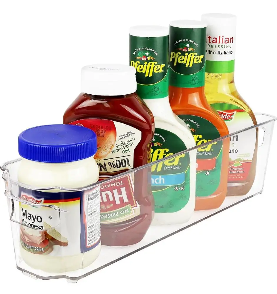 Freezer Bins Refrigerator Organizer Stackable Food Storage Containers