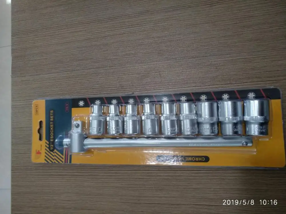 new socket TF-8031  10pcs E socket set with sliding card