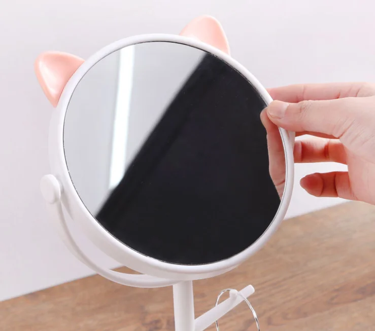 Оптовая продажа модных женщин милый пластиковый макияж кошка зеркало