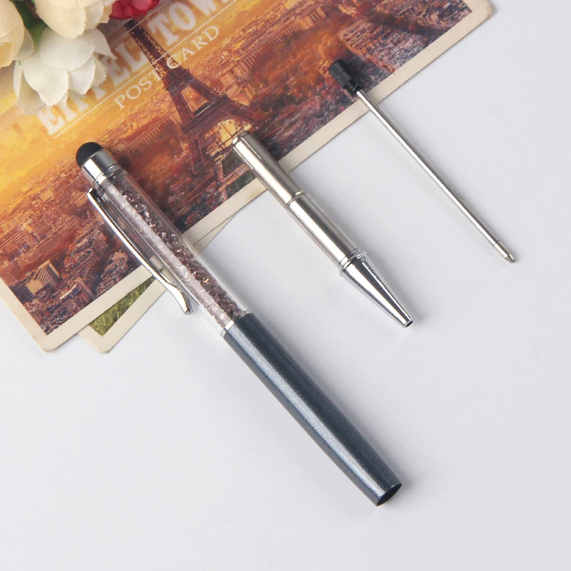 Promotion bling bling crystal stylus pen metal crystal ball pen with touch