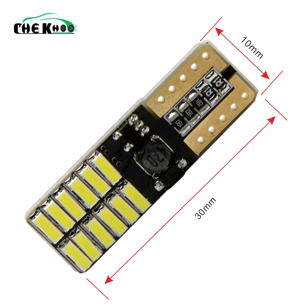 Автомобильная светодиодная лампа T10 24smd 4014 Canbus без ошибок 12 В 24 В Сверхъяркие габаритные огни лампа белый красный синий фиолетовый оранжевый