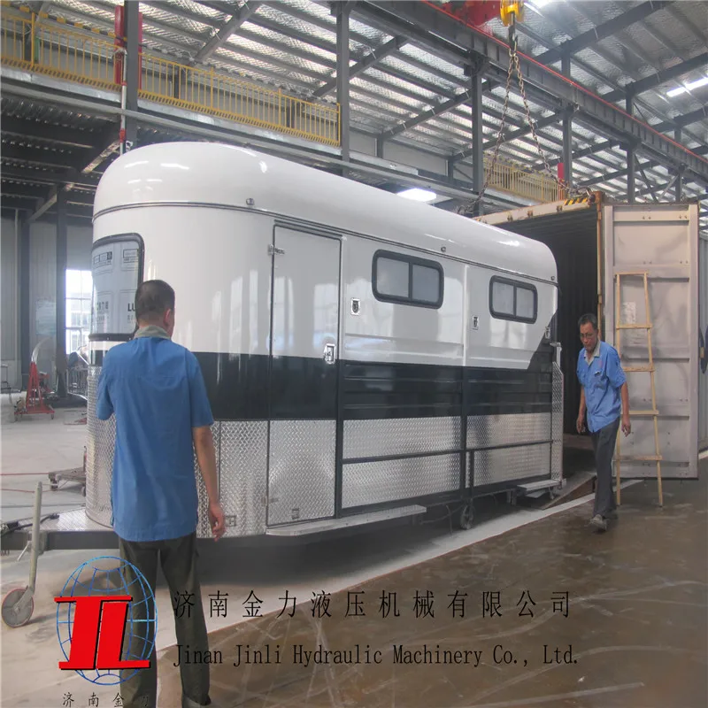 camper horse float with shower, awning, caravan door