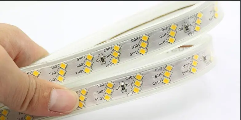 Waterproof Led strip 220V 2835 SMD 180 Leds m Three Row flexible tape light