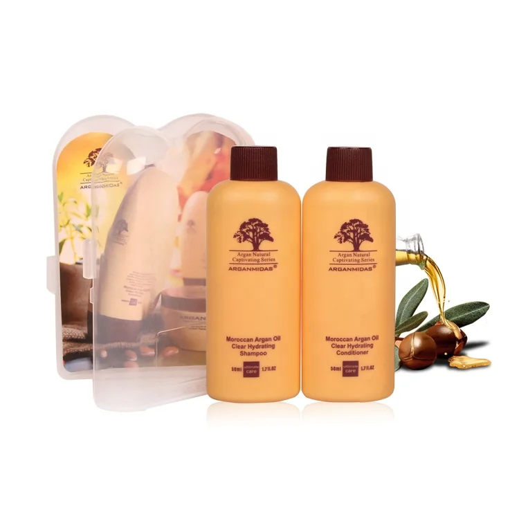 Arganmidas Hair Care Treatment Moroccan Argan Oil Shampoo And Conditioner Mini Travel Kit Hair Shampoo For Hotel