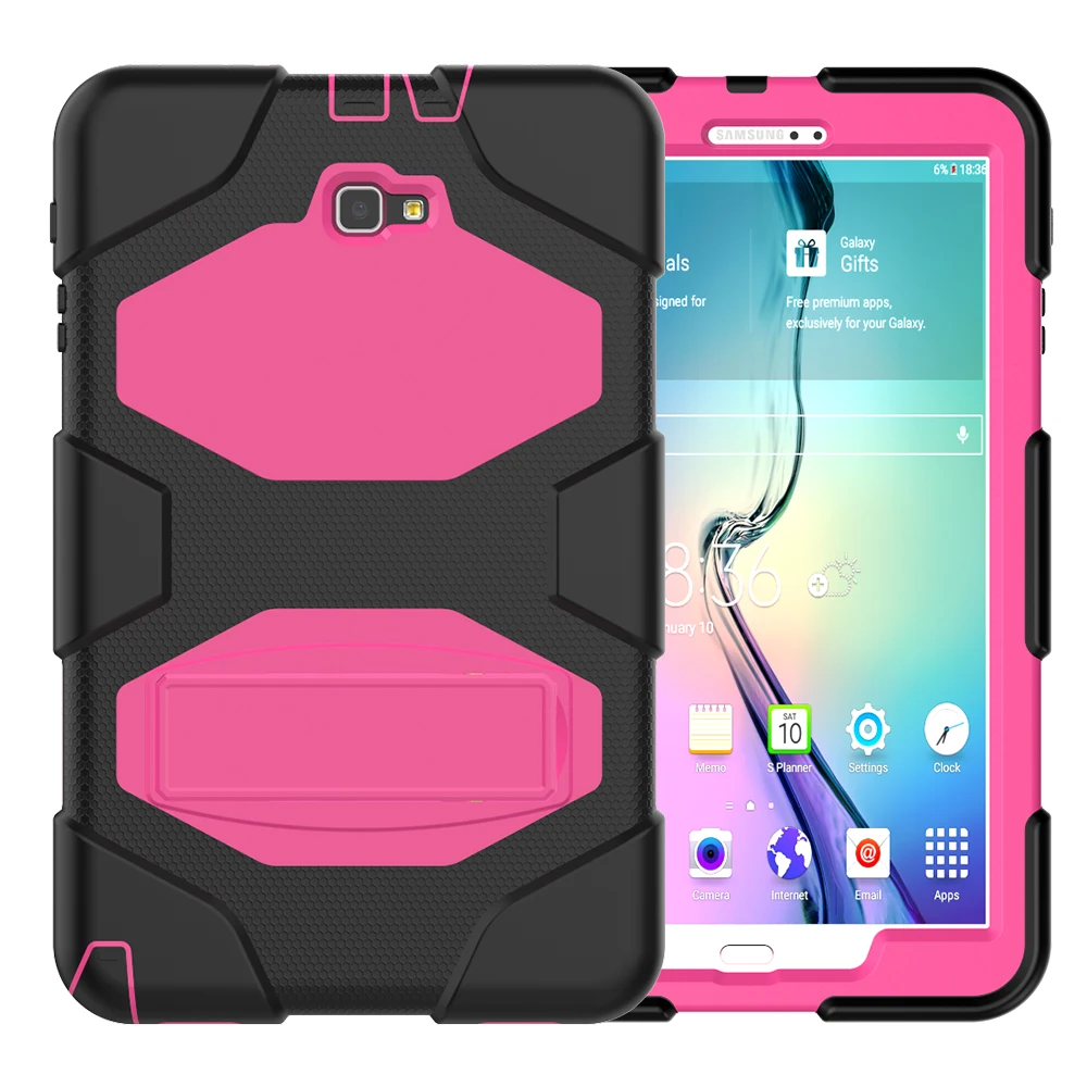 Ударопрочный корпус для Samsung Galaxy TAB 10,1 T580 PC Силиконовый kickstand чехол для Galaxy Tab 10,1 задняя крышка MT-7365