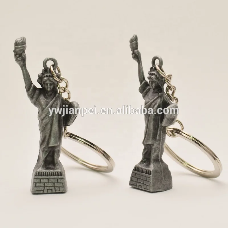 3D USA New York Statue of Liberty Keyring Metal Carabiner Tourist Souvenir Keychain