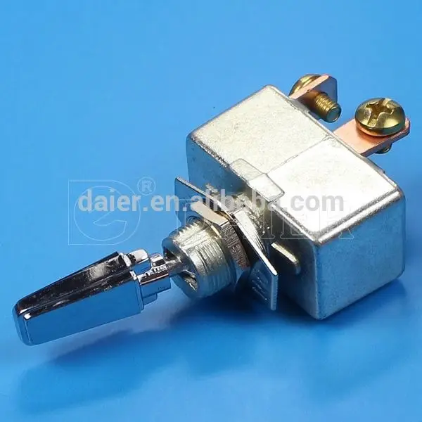 
R13-401-101 50A 12VDC SPST 2Pin ON-OF Chrome Toggle Switch Heavy Duty 