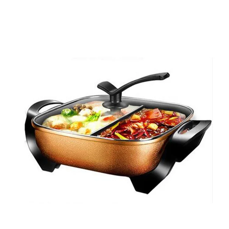 Multifunction  Electric Double Frying Pan with Non-sticking Coating