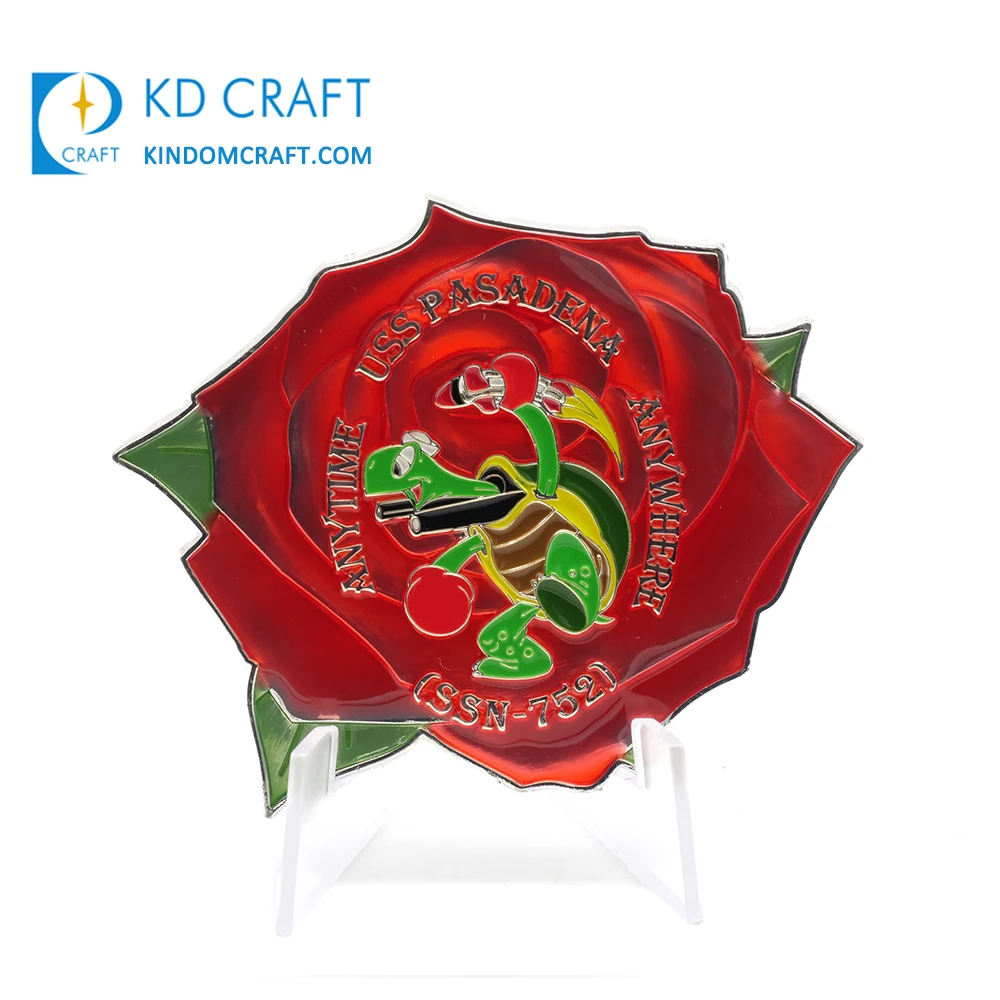 Unique design bulk custom logo metal door shaped gold plating enamel epoxy spinner spinning challenge coin