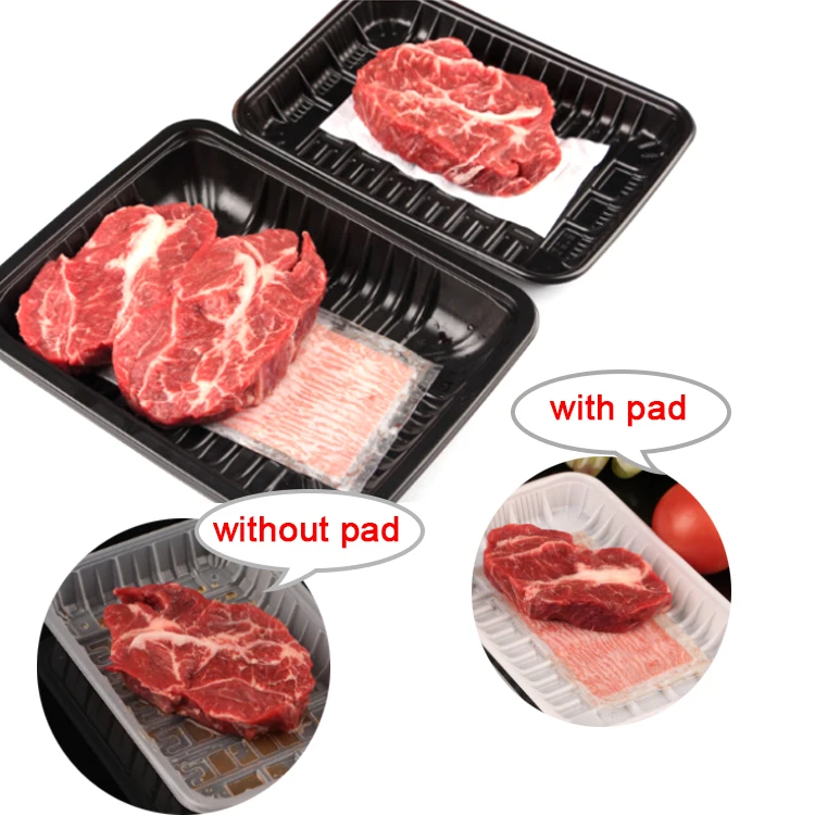 Индивидуальные размеры ткань материал одноразовые абсорбент мясо Soaker колодки для пищевой упаковки