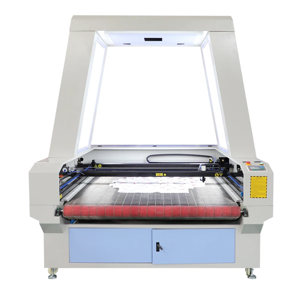 Auto Feeding of Fabric Rolls laser cutting machine 1610 / 1810 CCD camera