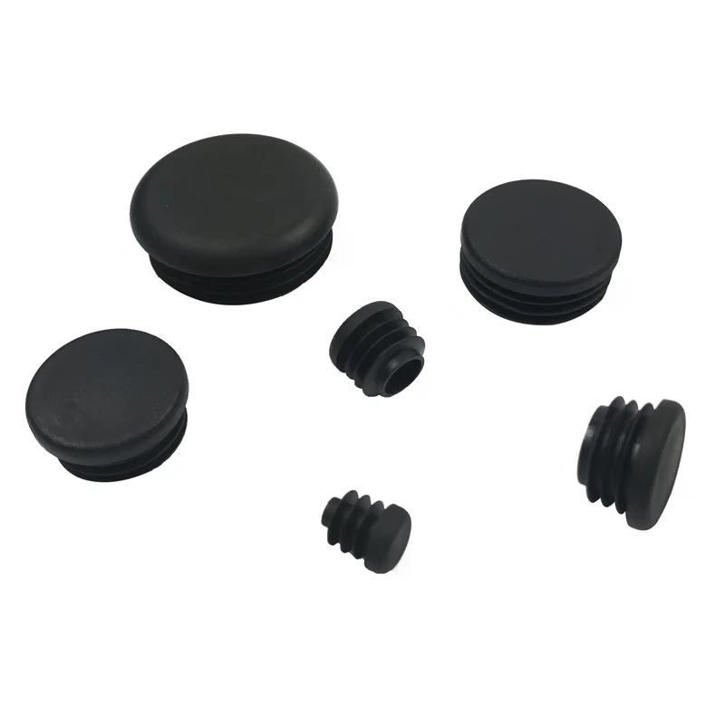 Factory customized cheap Black HDPE LDPE PP Round Frame plastic pipe end plugs