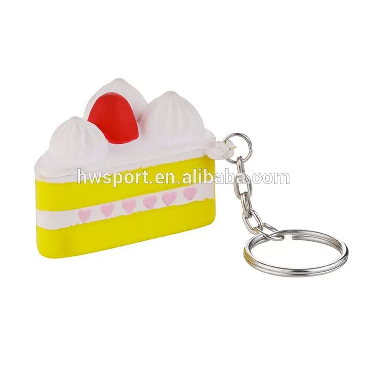 Hot Selling Custom Cow Shape Releaser Logo Printed PU Foam Stress Ball Keychain Promotional Animal Key Rings