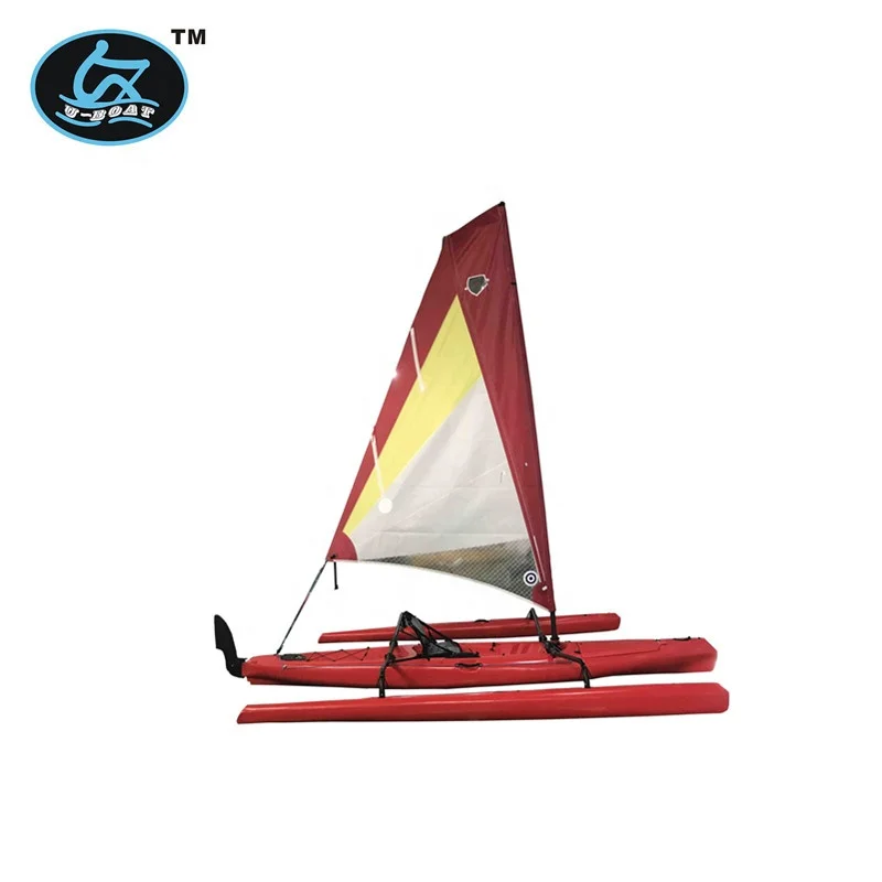 16ft no-inflatable watersports good quality plastic most luxury ocean sea sailboat&canoe&kayak with outrigger and accessories
