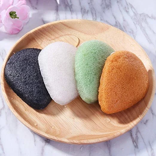 
Wholesale Organic natrual shape facial cleansing konjac sponge 