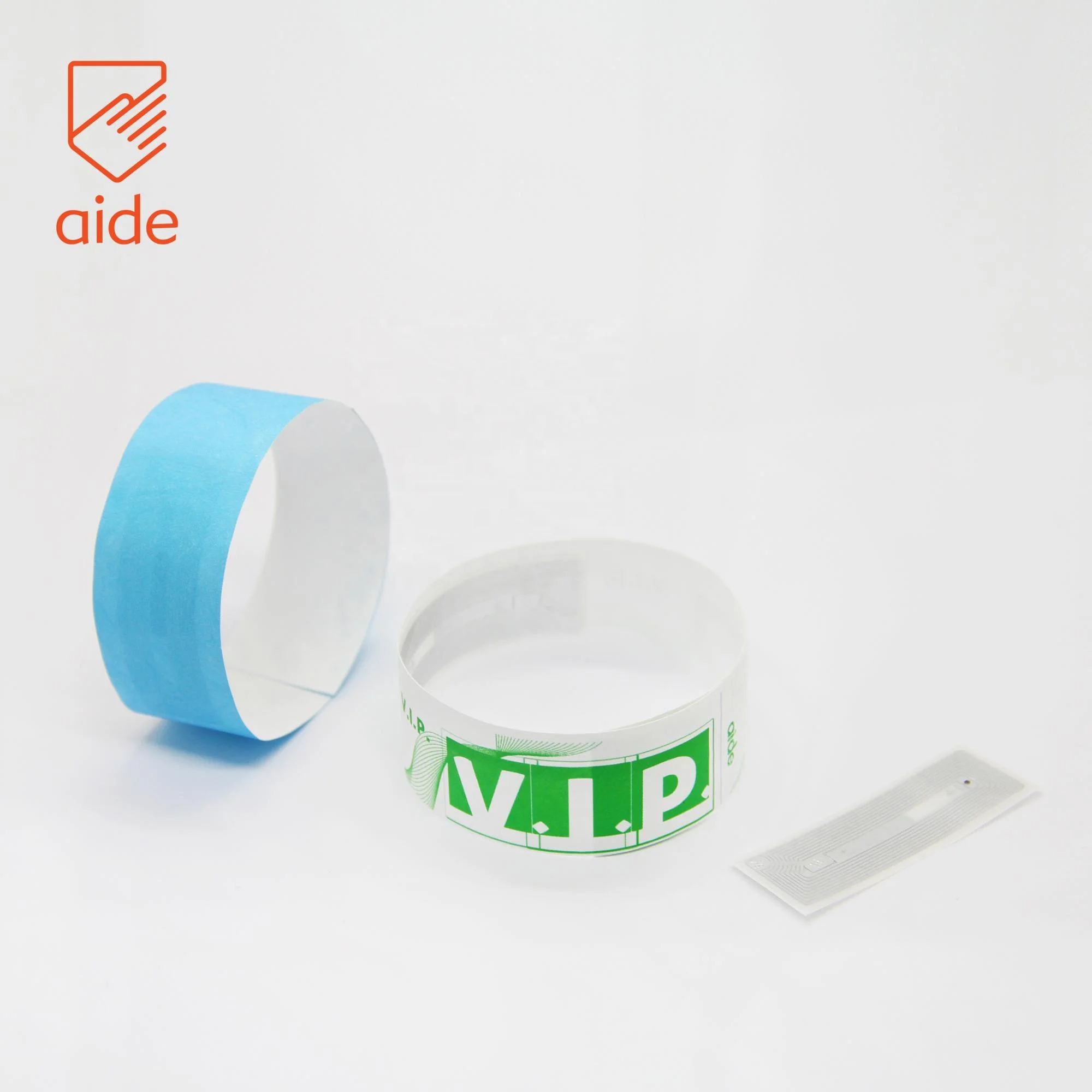 Gift 2023Water Resistant tyvek Printing Label QR Code Bracelet Disposable Paper RFID NFC Festival Wristband With logo