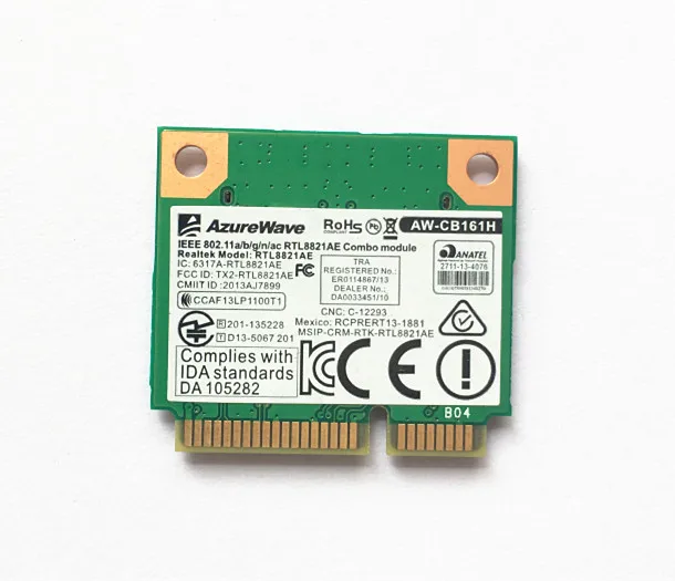 Realtek RTL8821AE 802.11AC 433Mbps WiFi Bluetooth 4.0 Combo Azurewave AW-CB161H half Mini PCI-e bluetooth Wireless wifi card