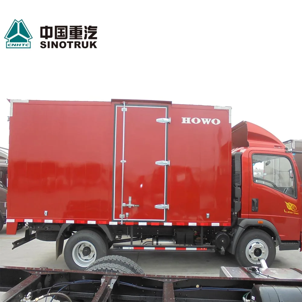 Sino HOWO Mini 5-10tons Container Box 4x4 dry van box truck