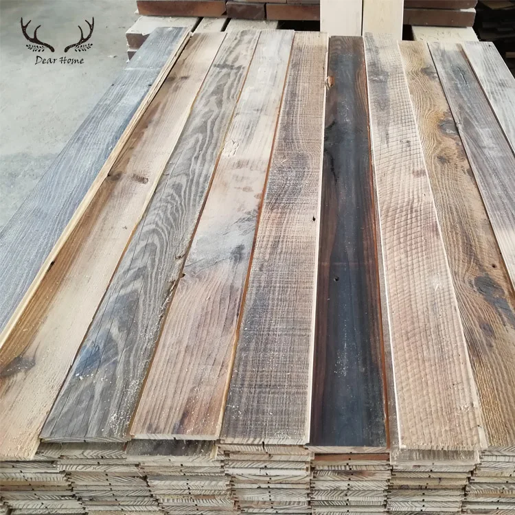 Custom Wholesale Eco-friendly Reclaimed Wood Pine Wall Paneling Old Pine Wall Panel Board