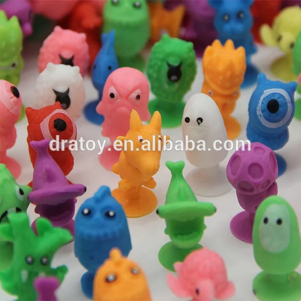 Mini Plastic Capsule Toys Doll Character Animal Suction Crazy Critter Figure Toys