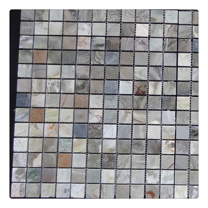 high quality mosaic square pattern mixed color bathroom tile interior background mosaic marble factory