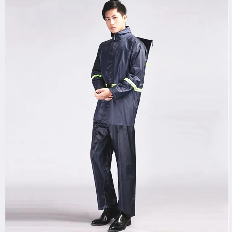 Походный дождевик темно-синего цвета, Светоотражающая полоса, отдельный дождевик, защита от дождя для езды на электровелосипеде
