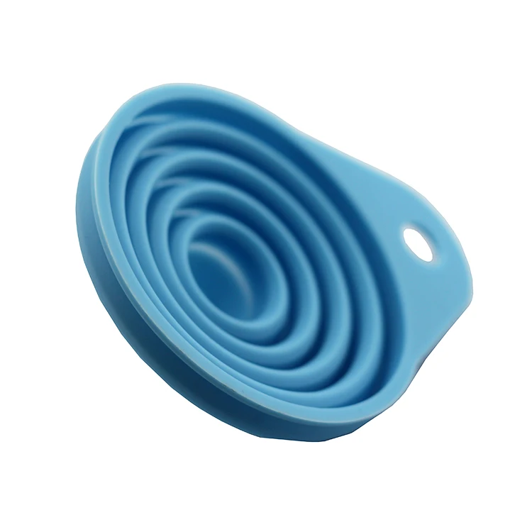 BPA free Liquid or Powder Transfer Flexible Mini Kitchen rubber collapsible foldable silicone  funnel