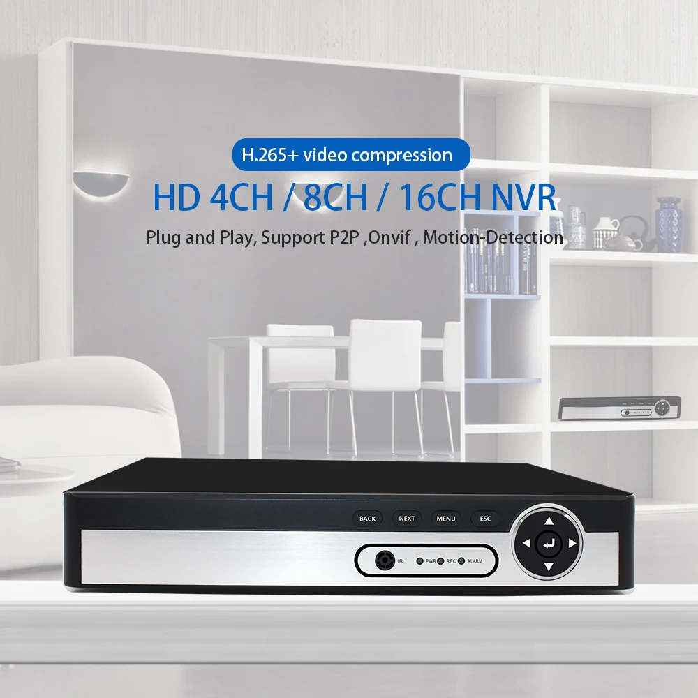 Главная безопасности CCTV наборы H.265 4CH 2MP Купол IP камера POE NVR комплект камеры скрытого видеонаблюдения