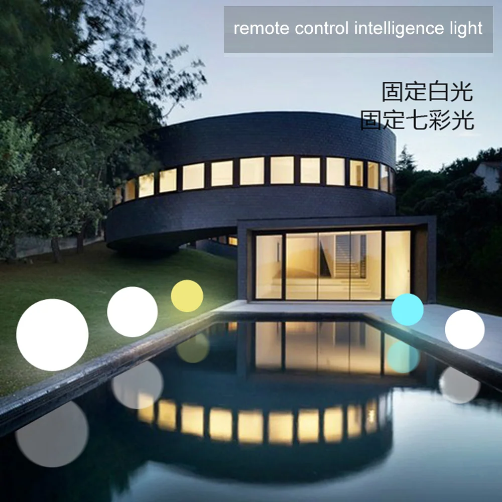 
remote rgb colors changing illuminated led ball light battery rechargeable / solar powered landscape outdoor big ball light 