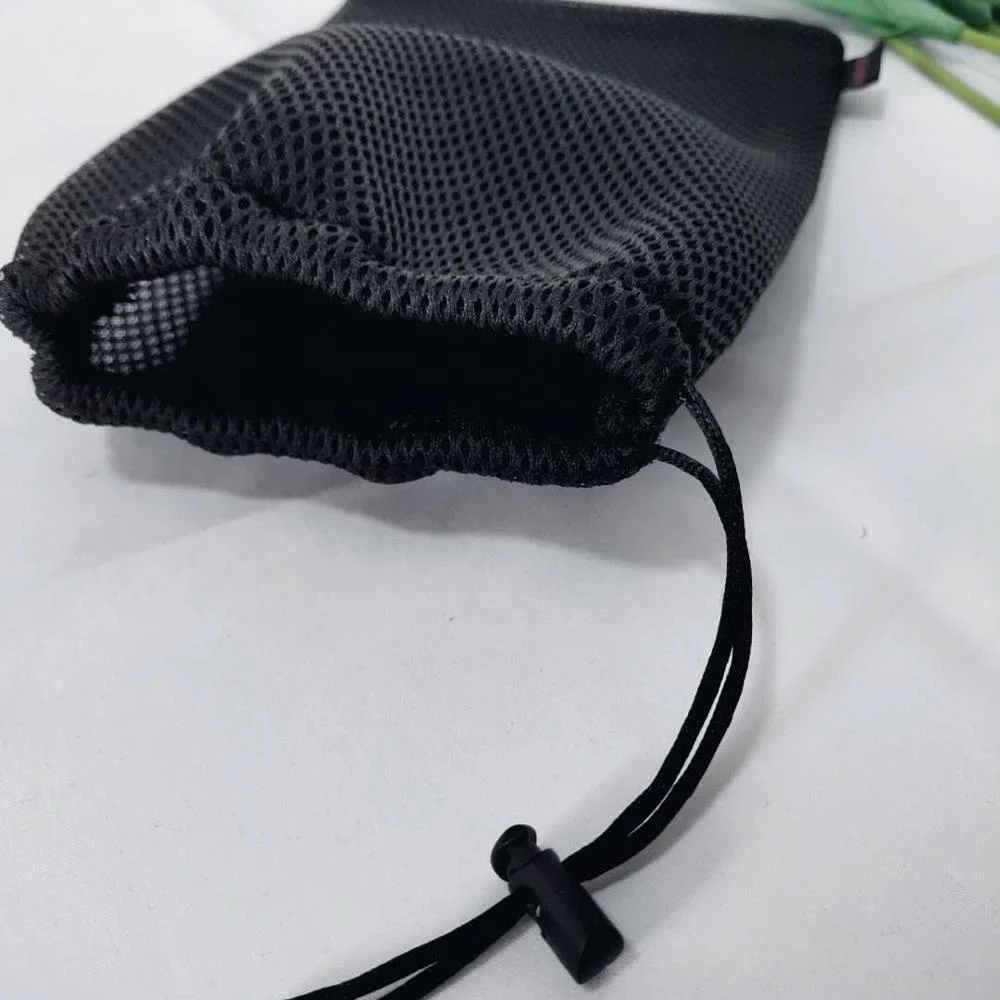 Custom Factory Design Black Gift Drawstring Mesh Bag