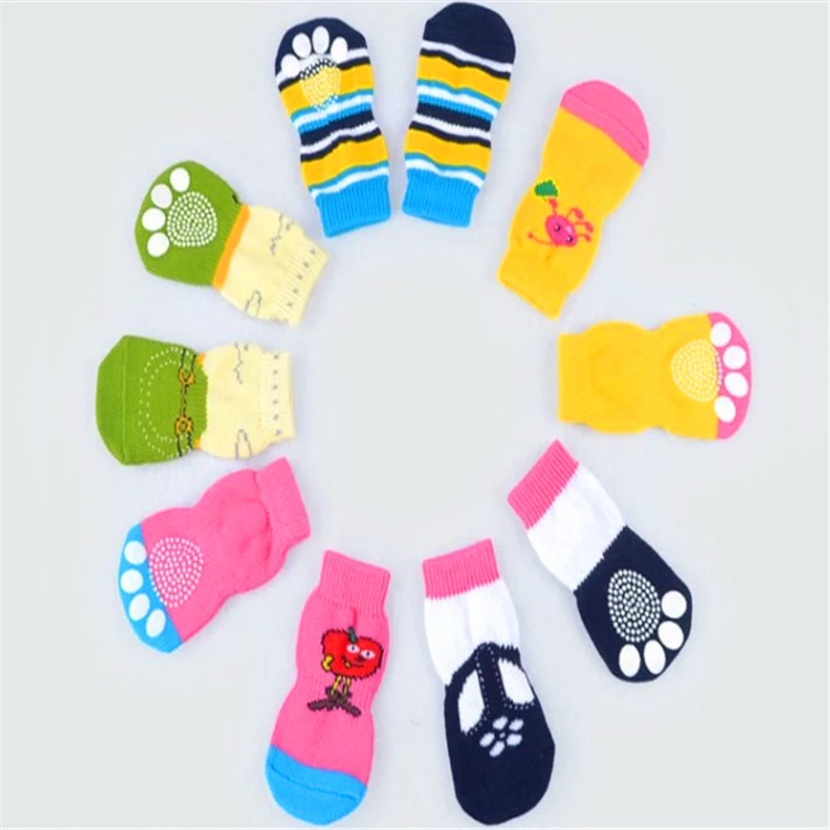 Customized Logo Fashion Anti-Slip Spring/Autumn Soft Outdoor Pet Dog Socks