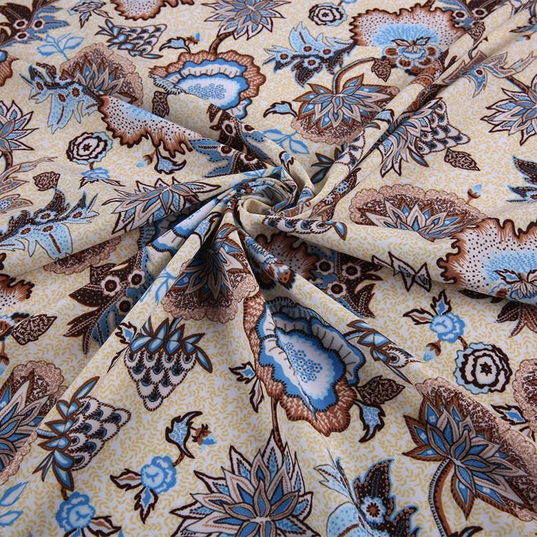 Хорошее Обслуживание тканые лавсан полиэстер цветочный Африканский принт стрейч ткань лайкра