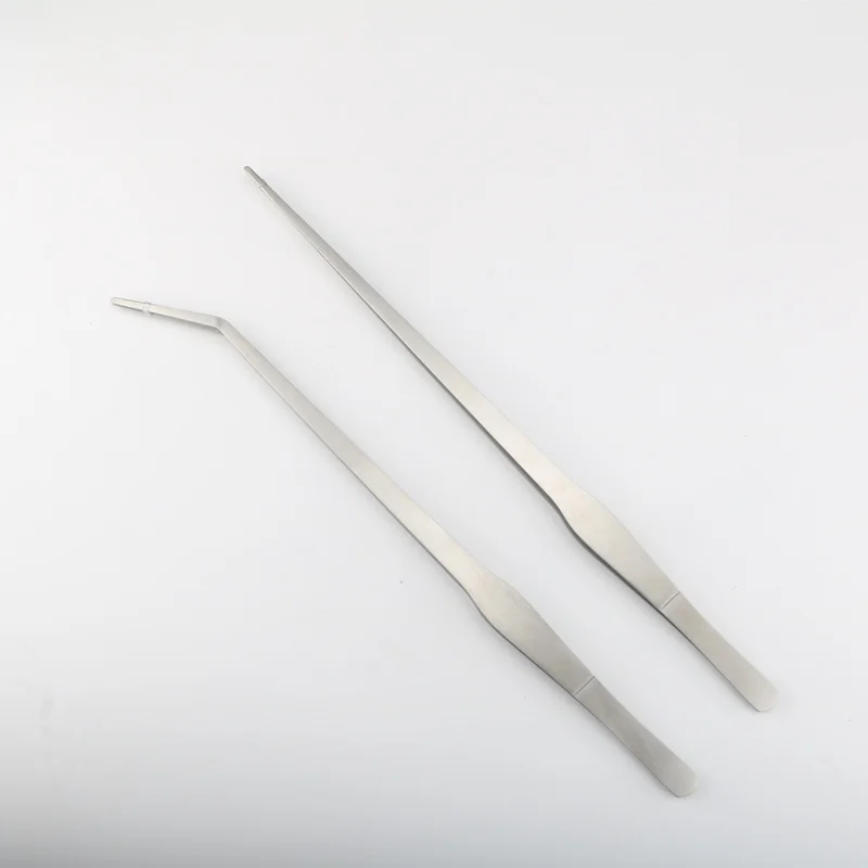 38cm Sanding Polished Straight and Curved Tweezers aquarium cleaning tools clean tweezers